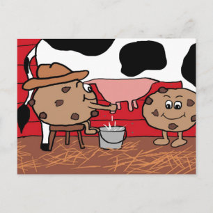 Ontwerp van melkkoekjes en koekjes briefkaart