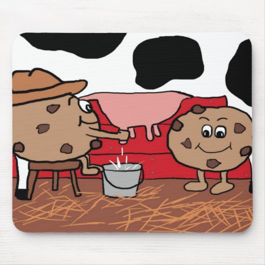 Ontwerp van melkkoekjes en koekjes muismat (Voorkant)