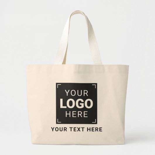 Ontwerp van merklogo en tekst grote tote bag (Voorkant)