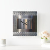 Ontwerp van metaal en diamant bord vierkante klok (Huis)