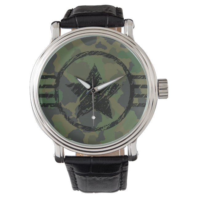 ontwerp van militaire camouflage horloge (Voorkant)