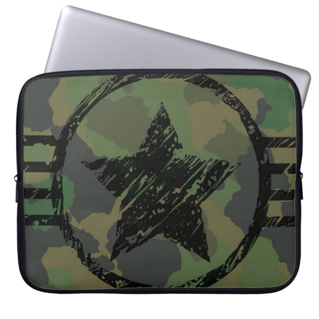 ontwerp van militaire camouflage laptop sleeve (Voorkant)
