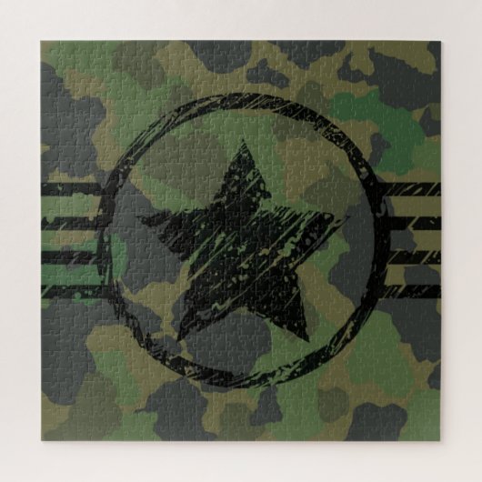 ontwerp van militaire camouflage legpuzzel (Verticaal)