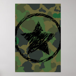 ontwerp van militaire camouflage poster