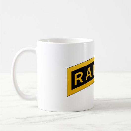 Ontwerp van militaire symbolen van het leger RANGE Koffiemok (Links)