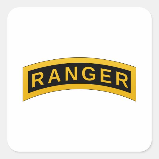 Ontwerp van militaire symbolen van het leger RANGE Vierkante Sticker (Voorkant)