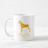 Ontwerp van miniatuur Pinscher-Waterverf Koffiemok (Links)