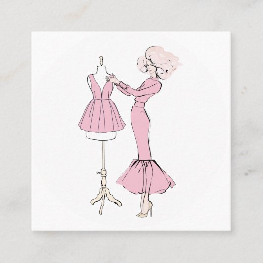 Ontwerp van mode vierkante visitekaartje (Voorkant)