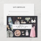 Ontwerp van Mode waterverf | Cadeaubon (Voorkant / Achterkant)