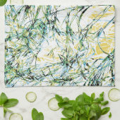 Ontwerp van moderne bloem met bloembloempatroon theedoek (Gevouwen)