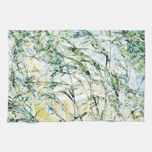 Ontwerp van moderne bloem met bloembloempatroon theedoek