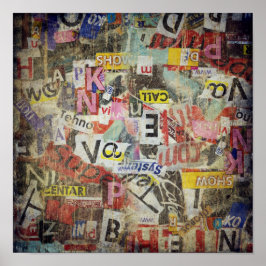 Ontwerp van moderne krantenbrieven poster