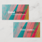 Ontwerp van moderne schilderconstructie visitekaartje (Voorkant / Achterkant)