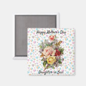 Ontwerp van moederdag Floral Elegant Magnet (Voorkant / Achterkant)