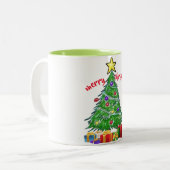 ontwerp van mok voor sms - kerstboomontwerp voor v (Voorkant links)