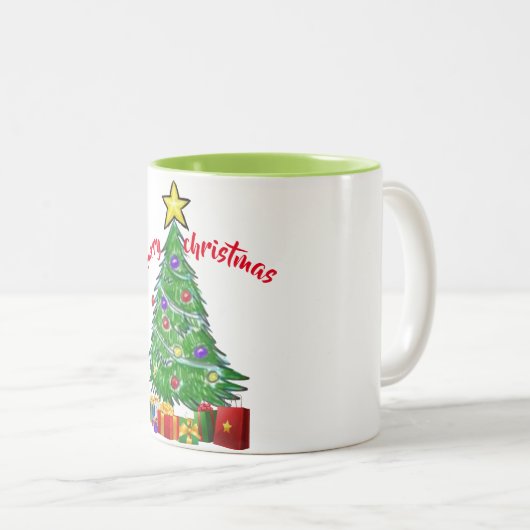 ontwerp van mok voor sms - kerstboomontwerp voor v (Voorkant rechts)