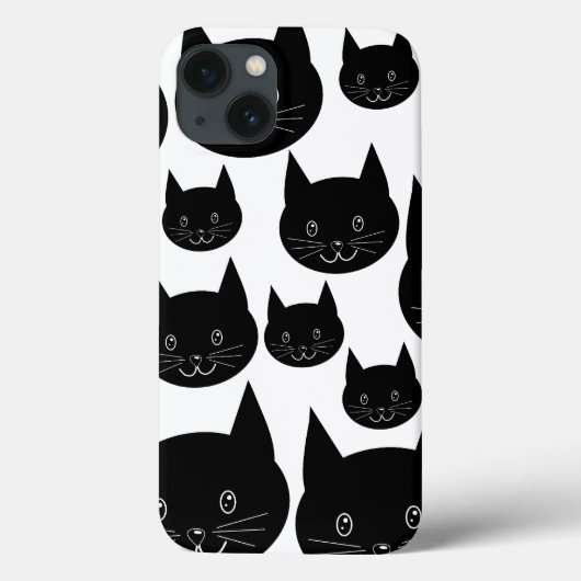 Ontwerp van monochrome kat. Case-Mate iPhone case (Achterkant)