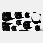 Ontwerp van monochrome kat. Case-Mate iPhone case (Achterkant (horizontaal))