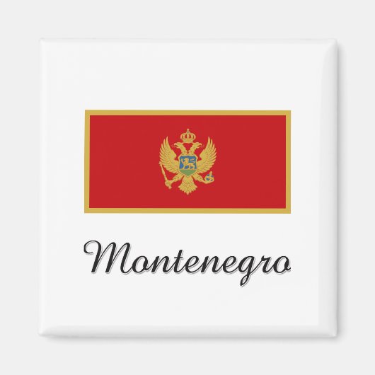 Ontwerp van Montenegro-vlag Magneet (Voorkant)