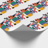 ontwerp van muziekinstrumenten cadeaupapier (Hoek)