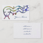 ontwerp van muziekmeisje visitekaartje (Voorkant / Achterkant)