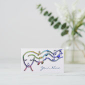 ontwerp van muziekmeisje visitekaartje (Staand voorkant)