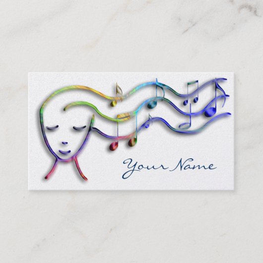 ontwerp van muziekmeisje visitekaartje (Voorkant)