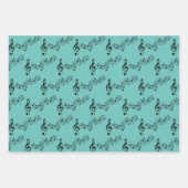 Ontwerp van muzieknoten inpakpapier vel (Voorkant)