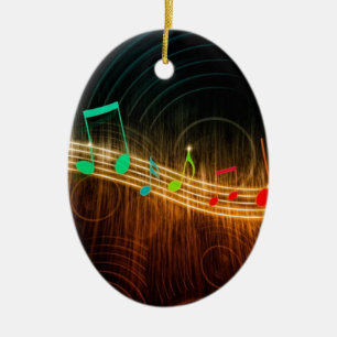 Ontwerp van muzieknoten keramisch ornament