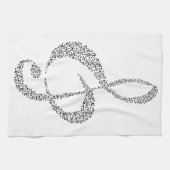 Ontwerp van muzieknoten theedoek (Horizontaal)