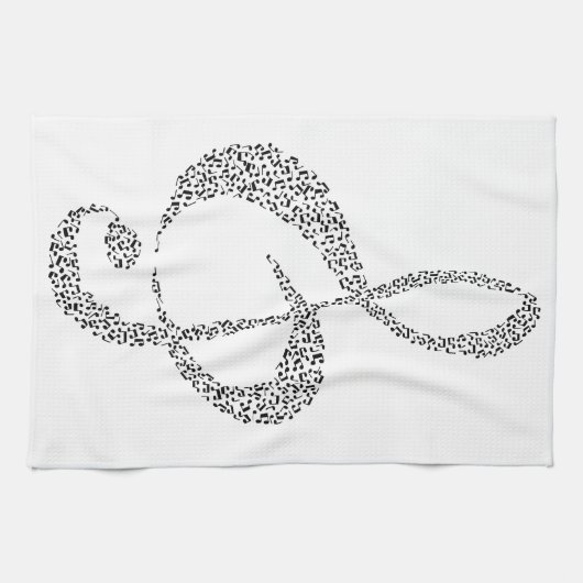 Ontwerp van muzieknoten theedoek (Horizontaal)