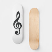 Ontwerp van muzieknotitie Skateboard Deck (Voorkant)