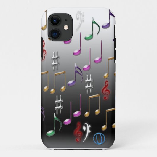 Ontwerp van muzieknotities Ifoonbehuizing Case-Mate iPhone Case (Achterkant)