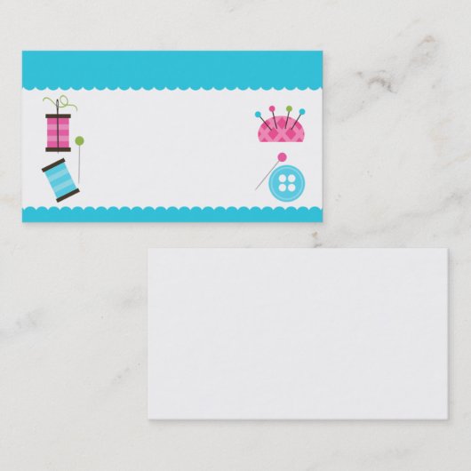 Ontwerp van naaiwerk Visitekaartje (Voorkant / Achterkant)