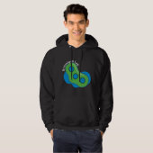 Ontwerp van nanodeeltjes (donkere achtergrond) hoodie (Voorkant volledig)
