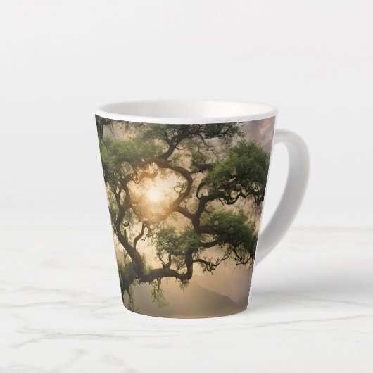 Ontwerp van natuur latte mok (Rechterhoek)