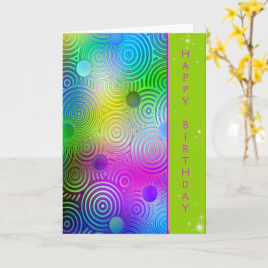 Ontwerp van Neon Contemmodern op dag Kaart (Gele Bloem)