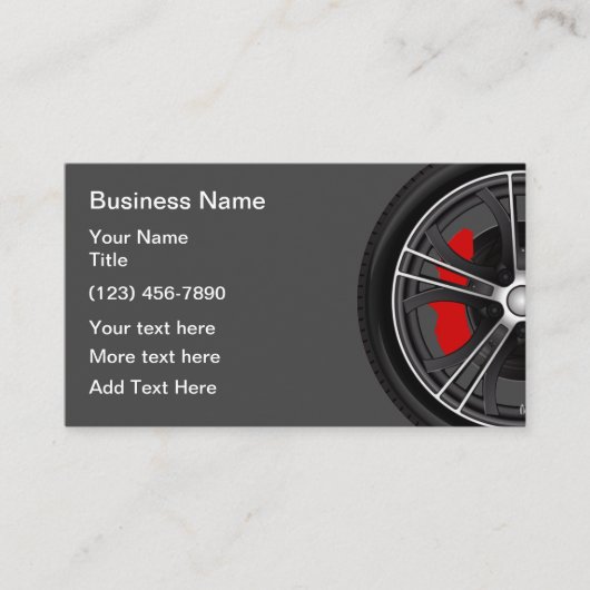 Ontwerp van nieuwe Visitekaartjes voor auto's (Voorkant)