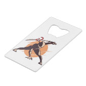 Ontwerp van Ninja Warrior Assassin Creditkaart Flessenopener (Voorkant Gekanteld)