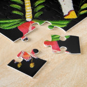 Ontwerp van Noorse/Noordse/Zwitserse folkpaarden Legpuzzel (Zijkant)