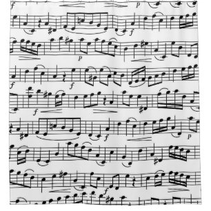Ontwerp van notities voor muziek douchegordijn