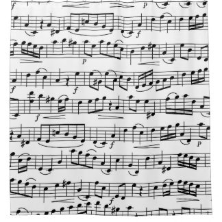 Ontwerp van notities voor muziek douchegordijn