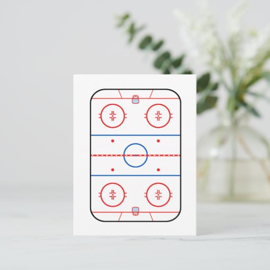 Ontwerp van ocr-inktdiagram Hockey-game Briefkaart (Staand voorkant)