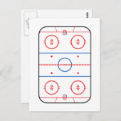 Ontwerp van ocr-inktdiagram Hockey-game Briefkaart (Voorkant / Achterkant)
