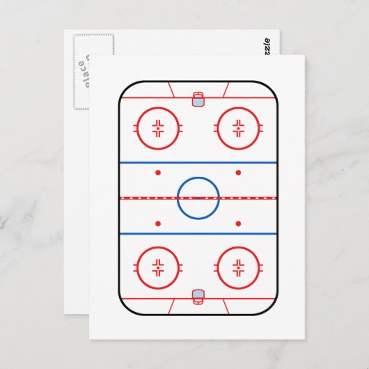 Ontwerp van ocr-inktdiagram Hockey-game Briefkaart (Voorkant / Achterkant)