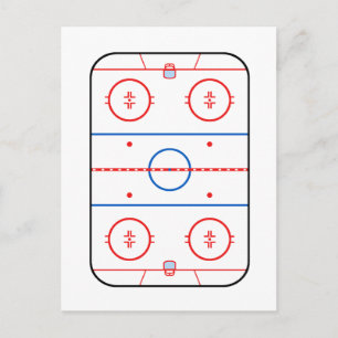 Ontwerp van ocr-inktdiagram Hockey-game Briefkaart
