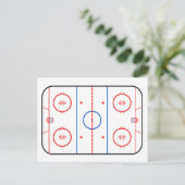Ontwerp van ocr-inktdiagram Hockey-game Briefkaart (Staand voorkant)