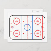 Ontwerp van ocr-inktdiagram Hockey-game Briefkaart (Voorkant / Achterkant)