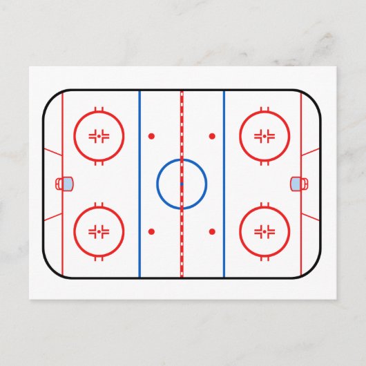 Ontwerp van ocr-inktdiagram Hockey-game Briefkaart (Voorkant)