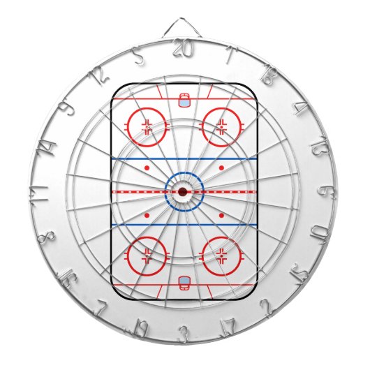 Ontwerp van ocr-inktdiagram Hockey-game Dartbord (Voorkant)